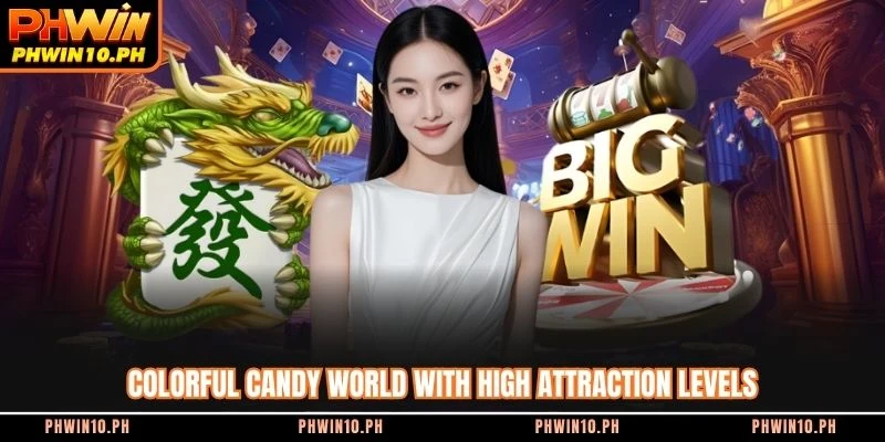 Colorful candy world with high attraction levels